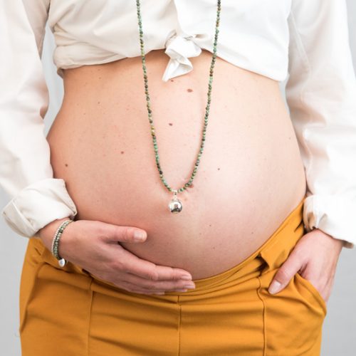 Zwangerschapsketting edelsteen afrikaans turquoise